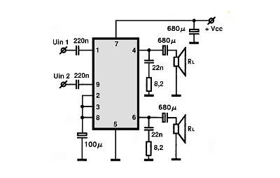 TDA1521 I electronics circuit